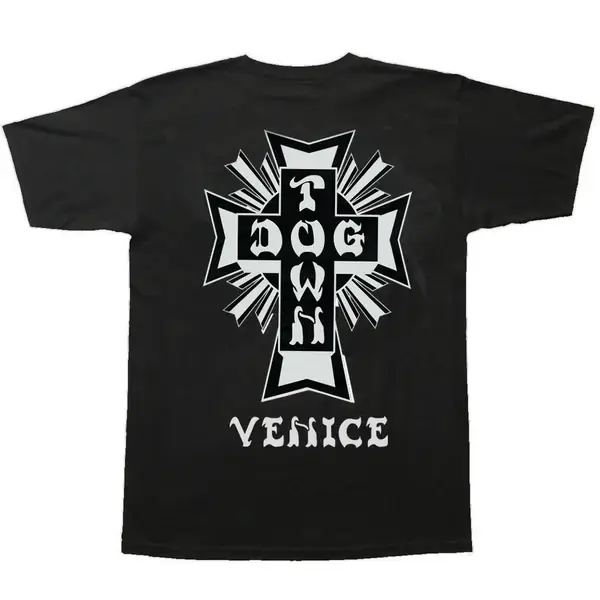 Dogtown Venice Cross Logo Tee Black
