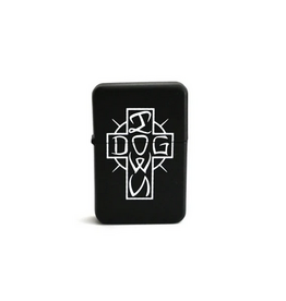 Dogtown Ese Cross Flip Top Metal Lighter Black/White