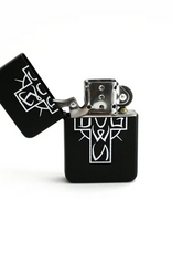 Dogtown Ese Cross Flip Top Metal Lighter Black/White