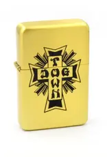 Dogtown Cross Logo Flip Top Metal Lighter Gold/Black