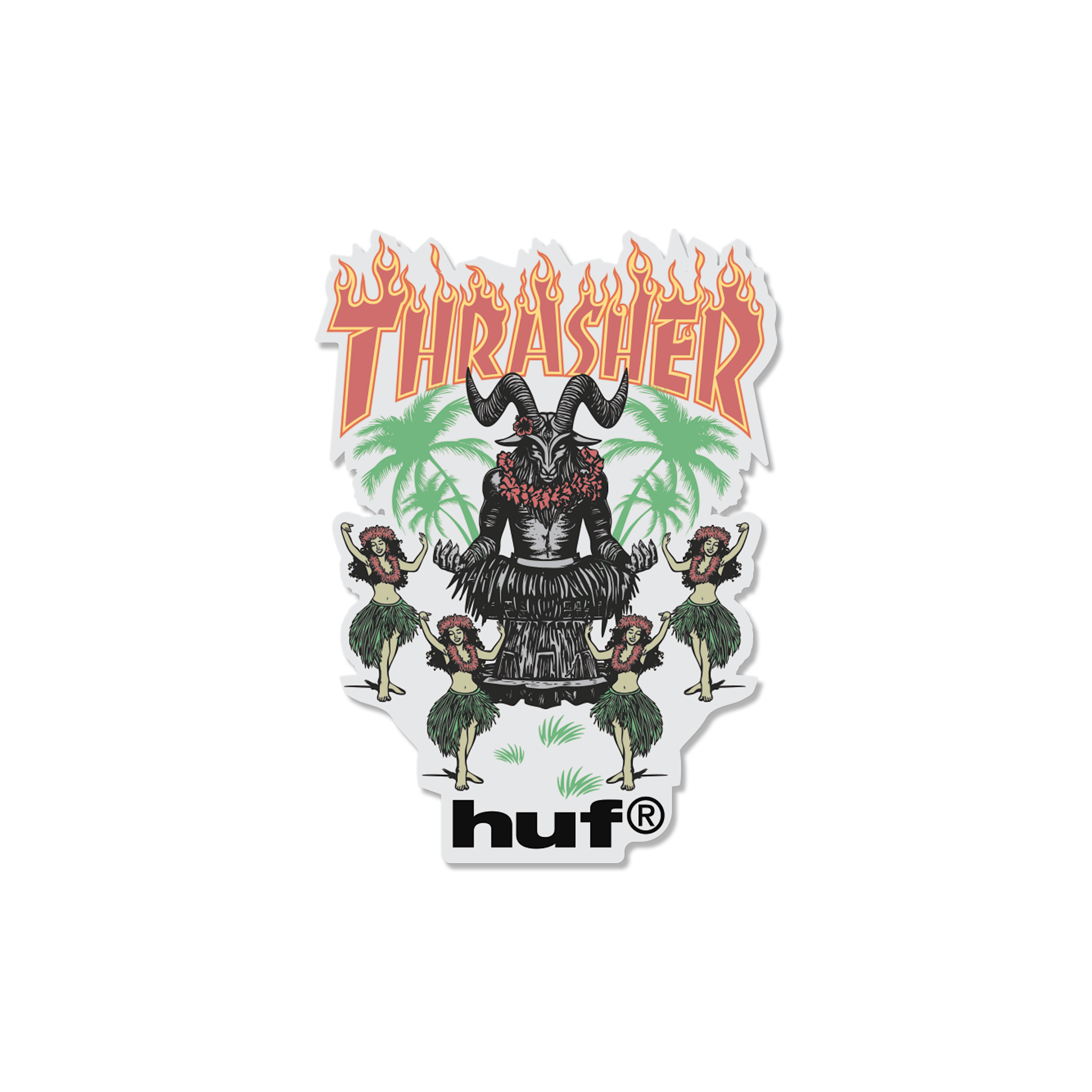 HUF HUF x Thrasher Goat Luau Sticker