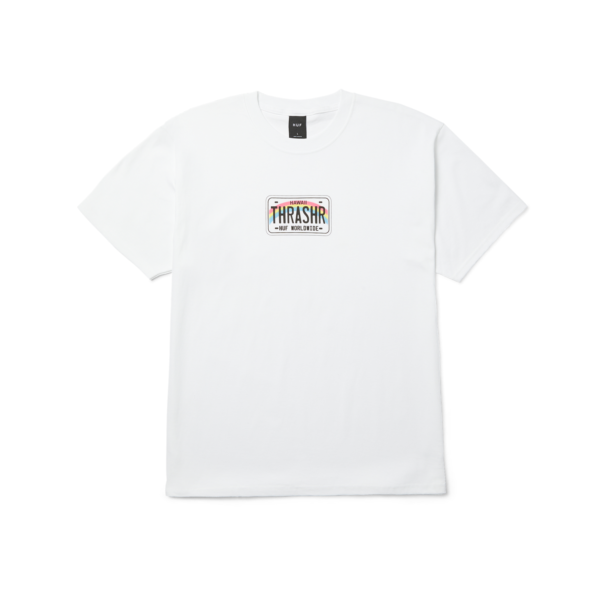 HUF HUF x Thrasher License Plate White