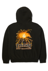 HUF HUF x Thrasher Meltdown Heavy Hoodie Washed Black