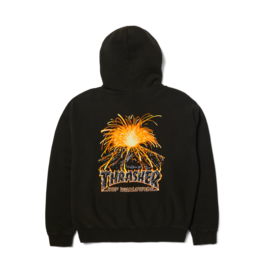 HUF HUF x Thrasher Meltdown Heavy Hoodie Washed Black