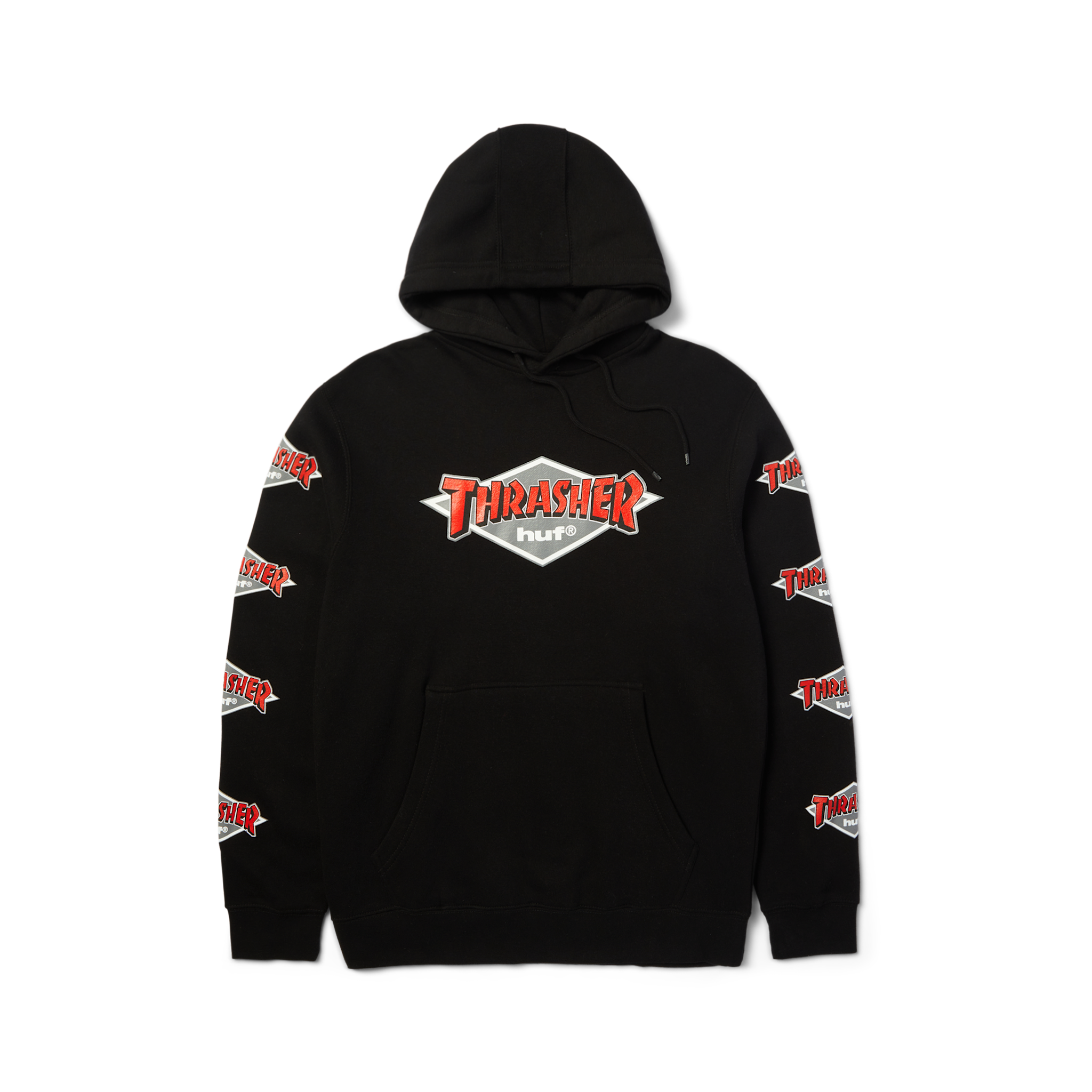 HUF HUF x Thrasher Logo Hoodie Black