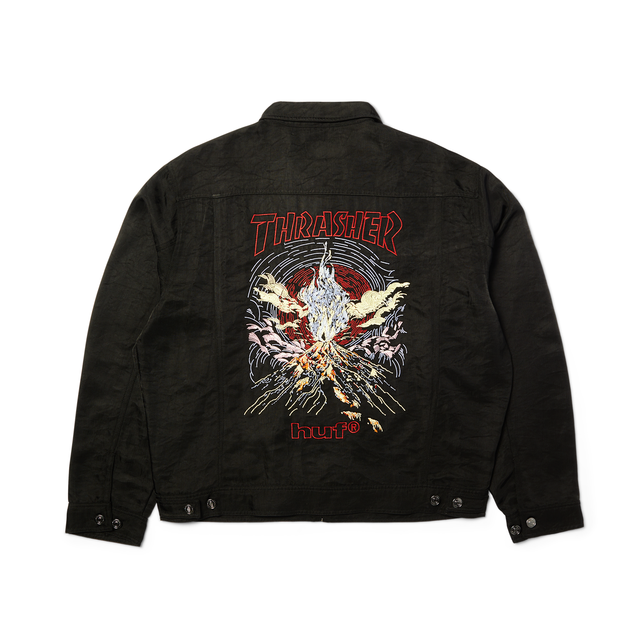 HUF HUF x Thrasher Trucker Jacket Black
