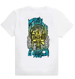 Dogtown Eric Dressen Hands 80s Fade Tee White