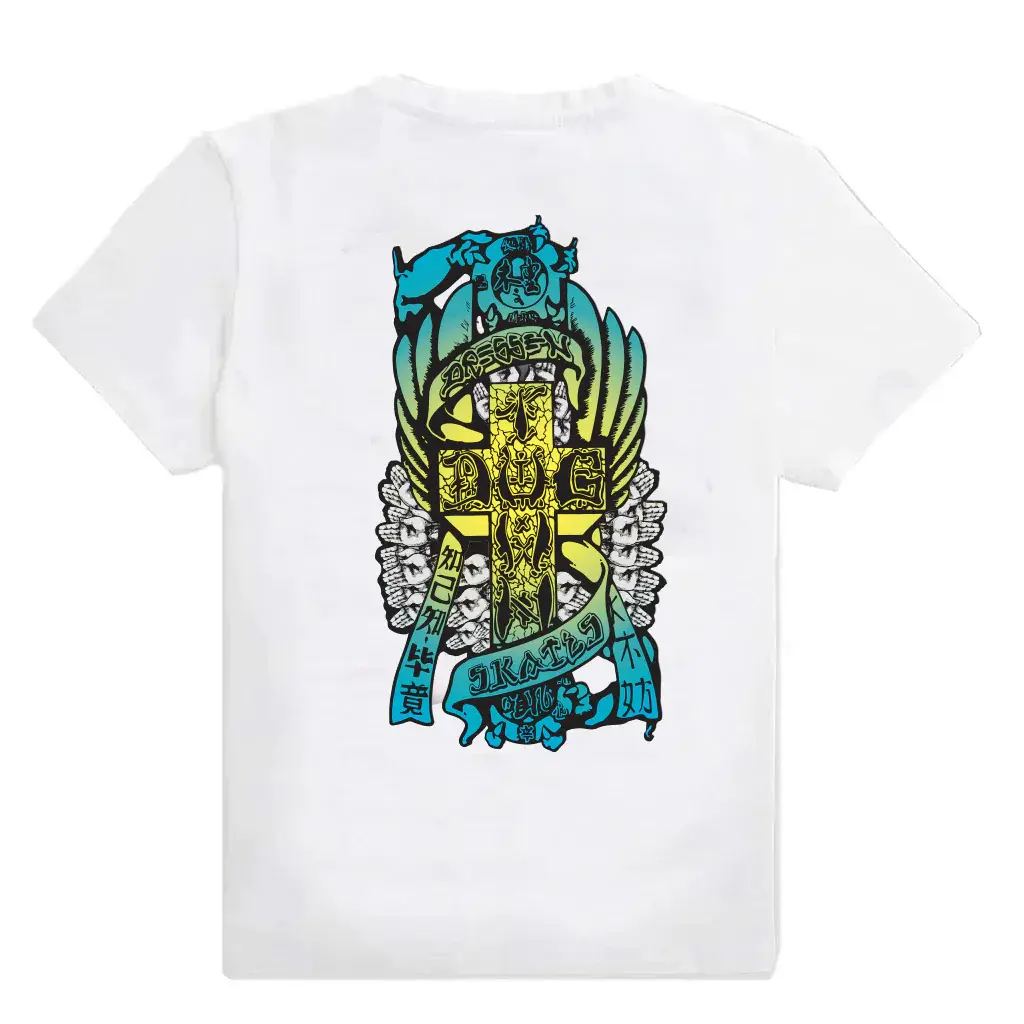 Dogtown Eric Dressen Hands 80s Fade Tee White