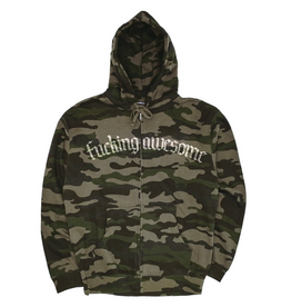 Fucking Awesome Blackletter Logo Zip Hoodie Camo