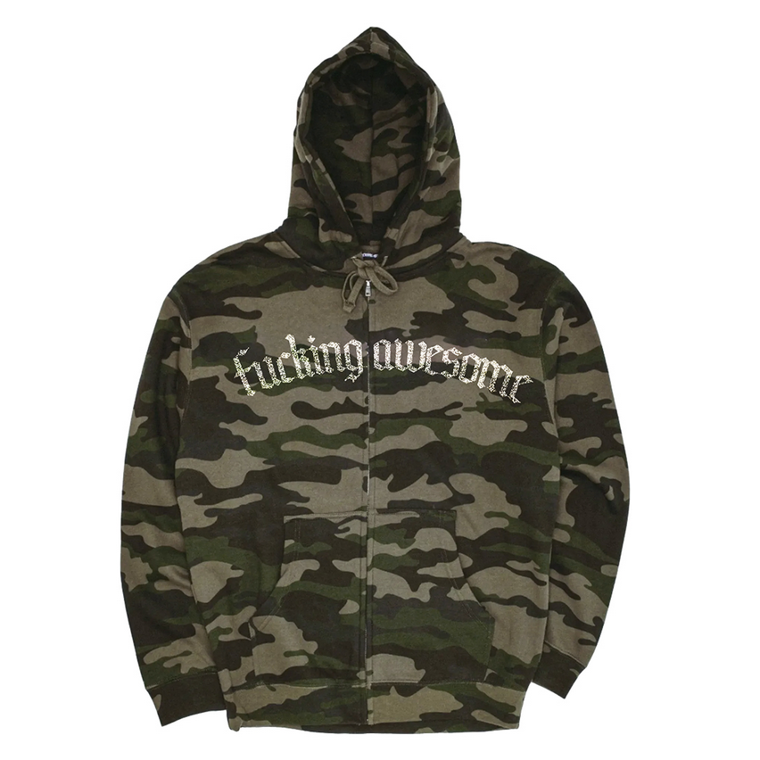 Fucking Awesome Blackletter Logo Zip Hoodie Camo