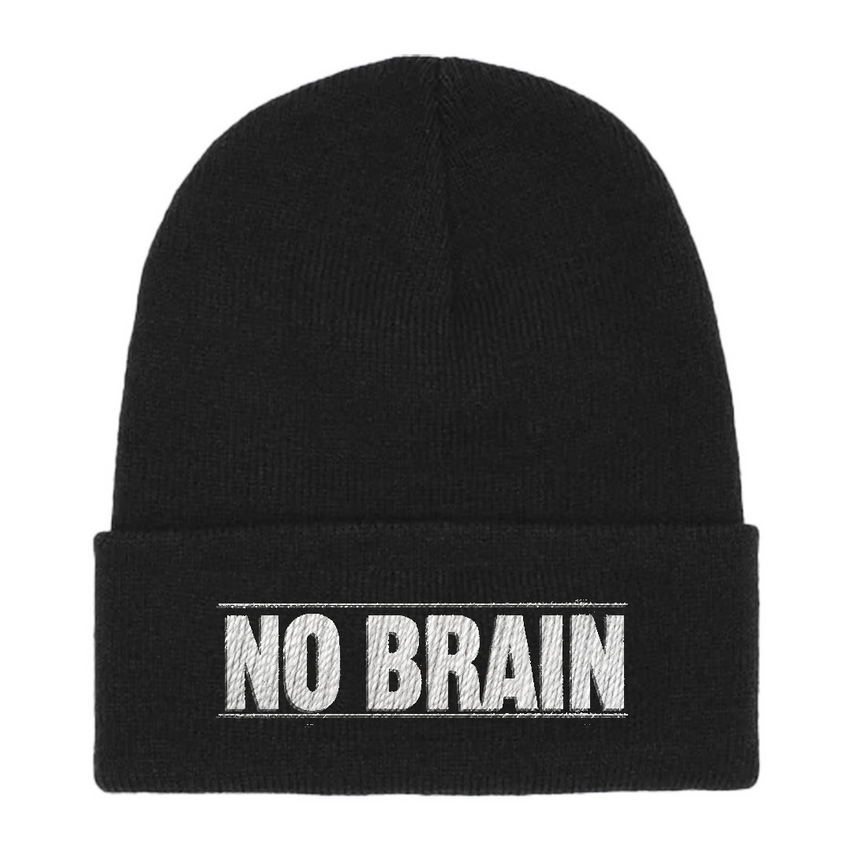 Fucking Awesome No Brain Cuffed Beanie Black