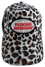 Fucking Awesome Patch Logo Leopard Trucker Hat