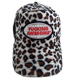 Fucking Awesome Patch Logo Leopard Trucker Hat