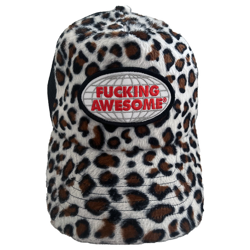 Fucking Awesome Patch Logo Leopard Trucker Hat
