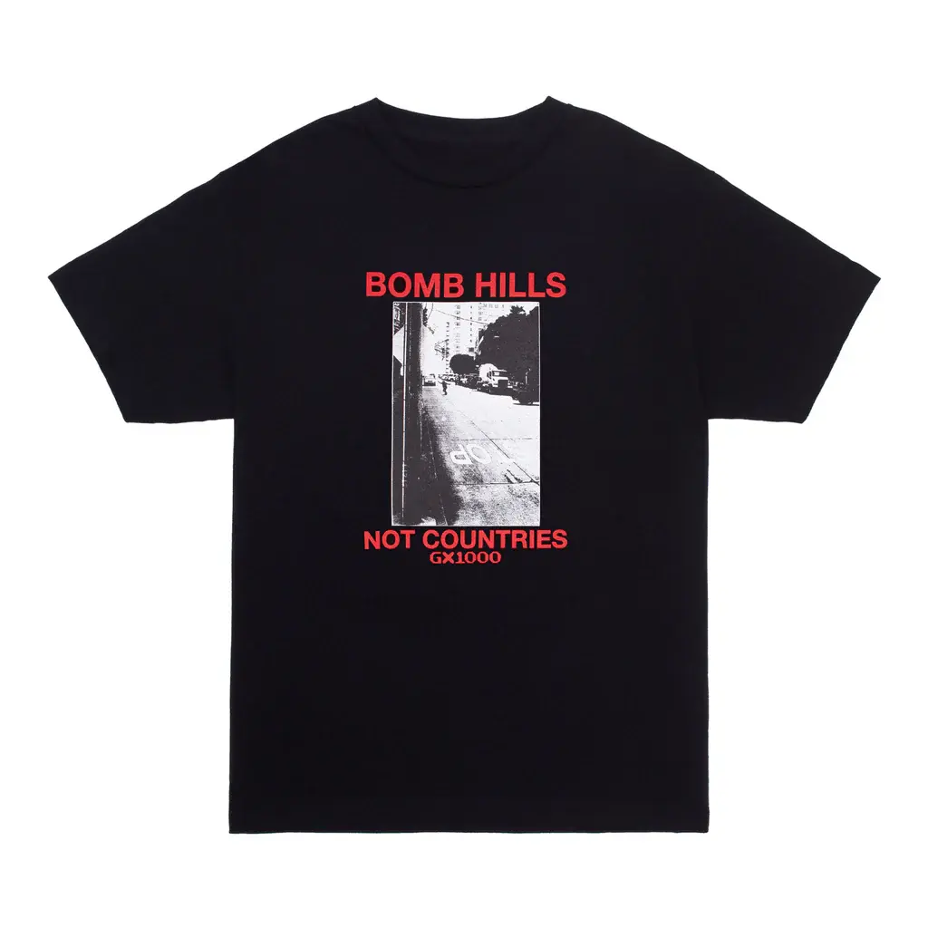GX1000 Bomb Hills Not Countries Tee Black/Red