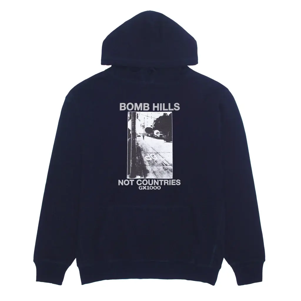 GX1000 Bomb Hills Not Countries Hoodie Navy/Grey