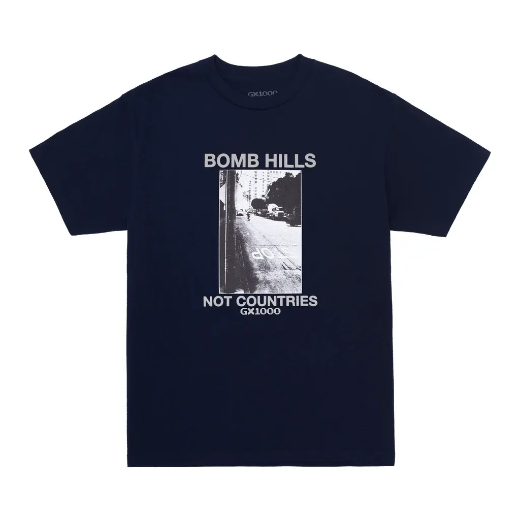 GX1000 Bomb Hills Not Countries Tee Navy/Grey