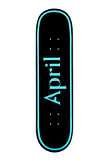 April Skateboards April OG Logo Black/Tiffany Blue Mini 7.5"