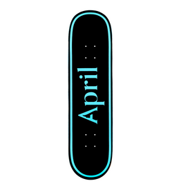 April Skateboards Mini April OG Logo Black/Tiffany Blue 7.5