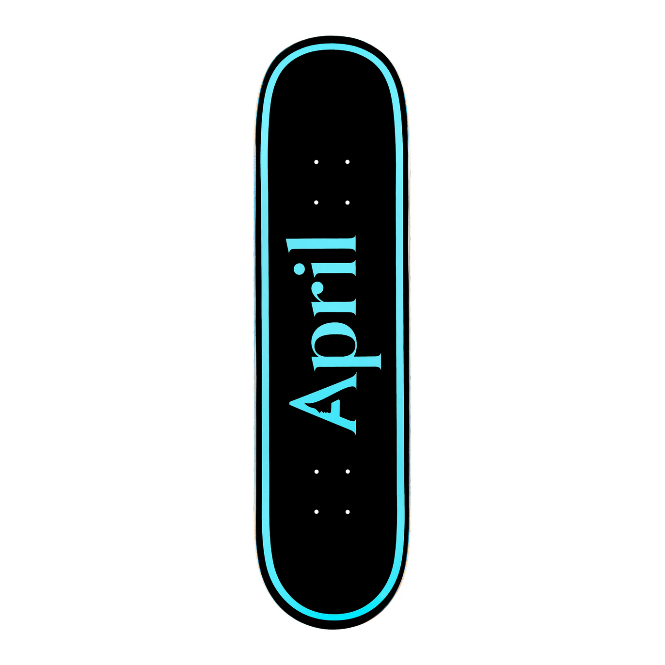 April Skateboards Mini April OG Logo Black/Tiffany Blue 7.5