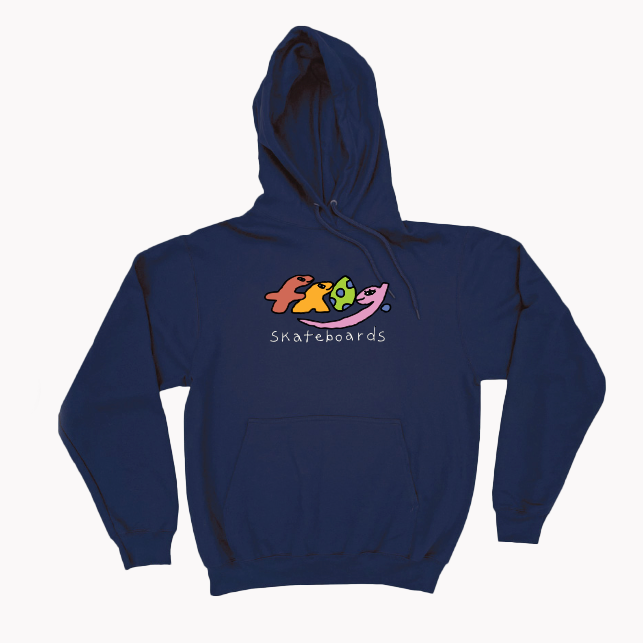 Frog Skateboards Dino Logo Hoodie Navy