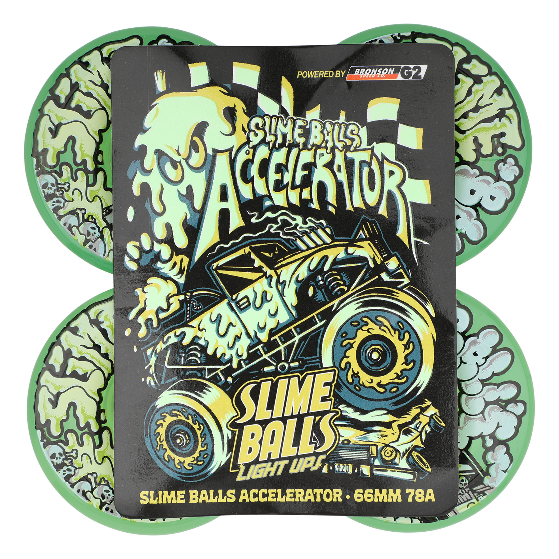 Slimeballs Accelerator Light Ups Green 78a 66mm