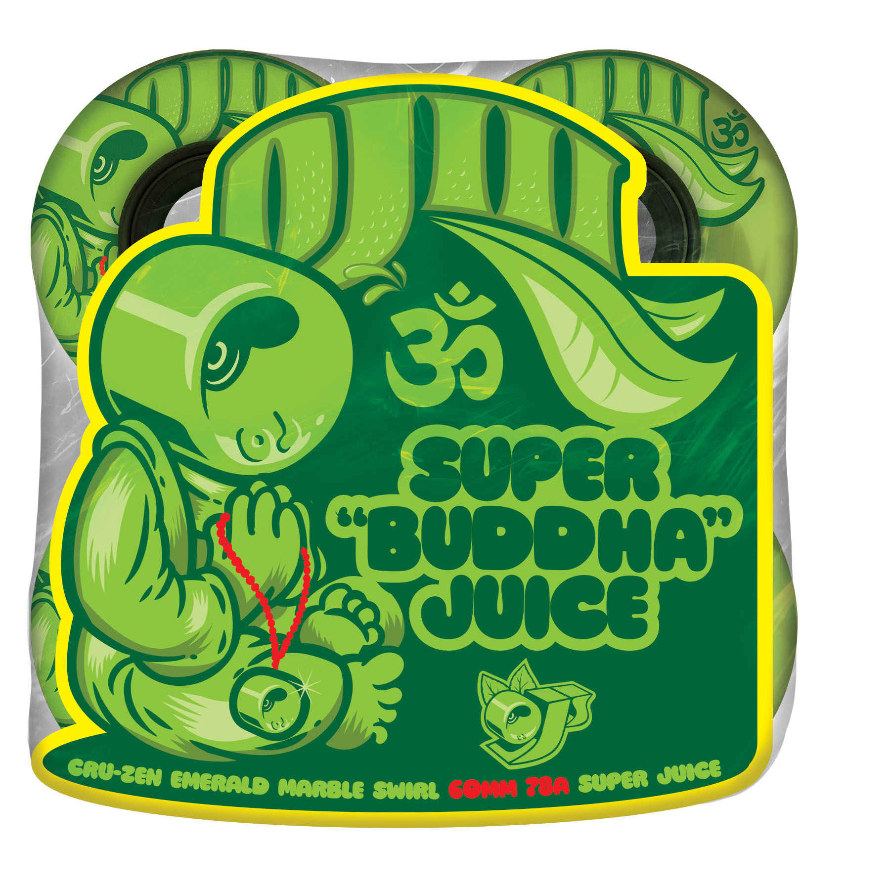 OJ Wheels Cru-Zen Super Juice Emerald Swirl 78a 60mm