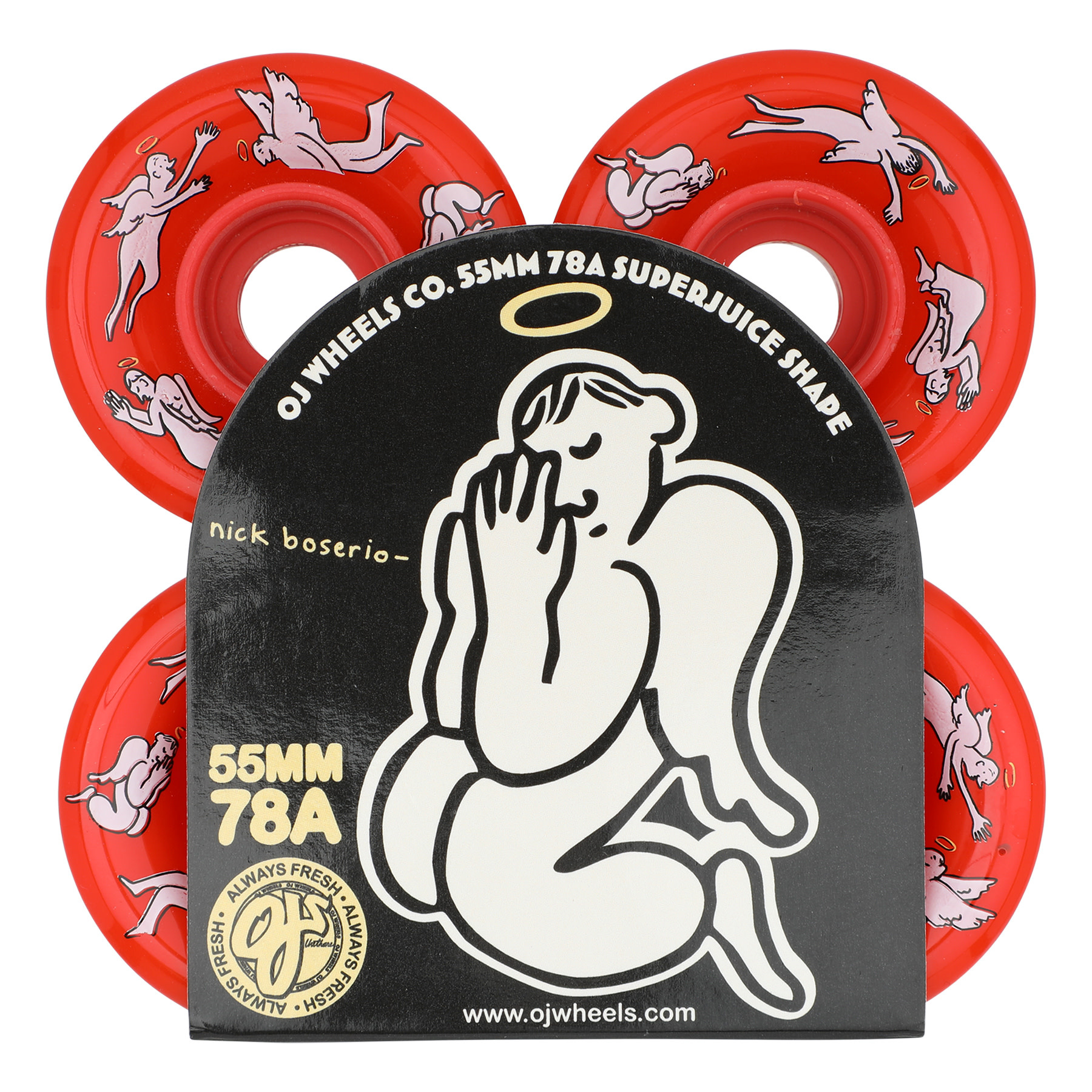 OJ Wheels Nick Boserio Holy Angels Mini Juice Red 78a 55mm