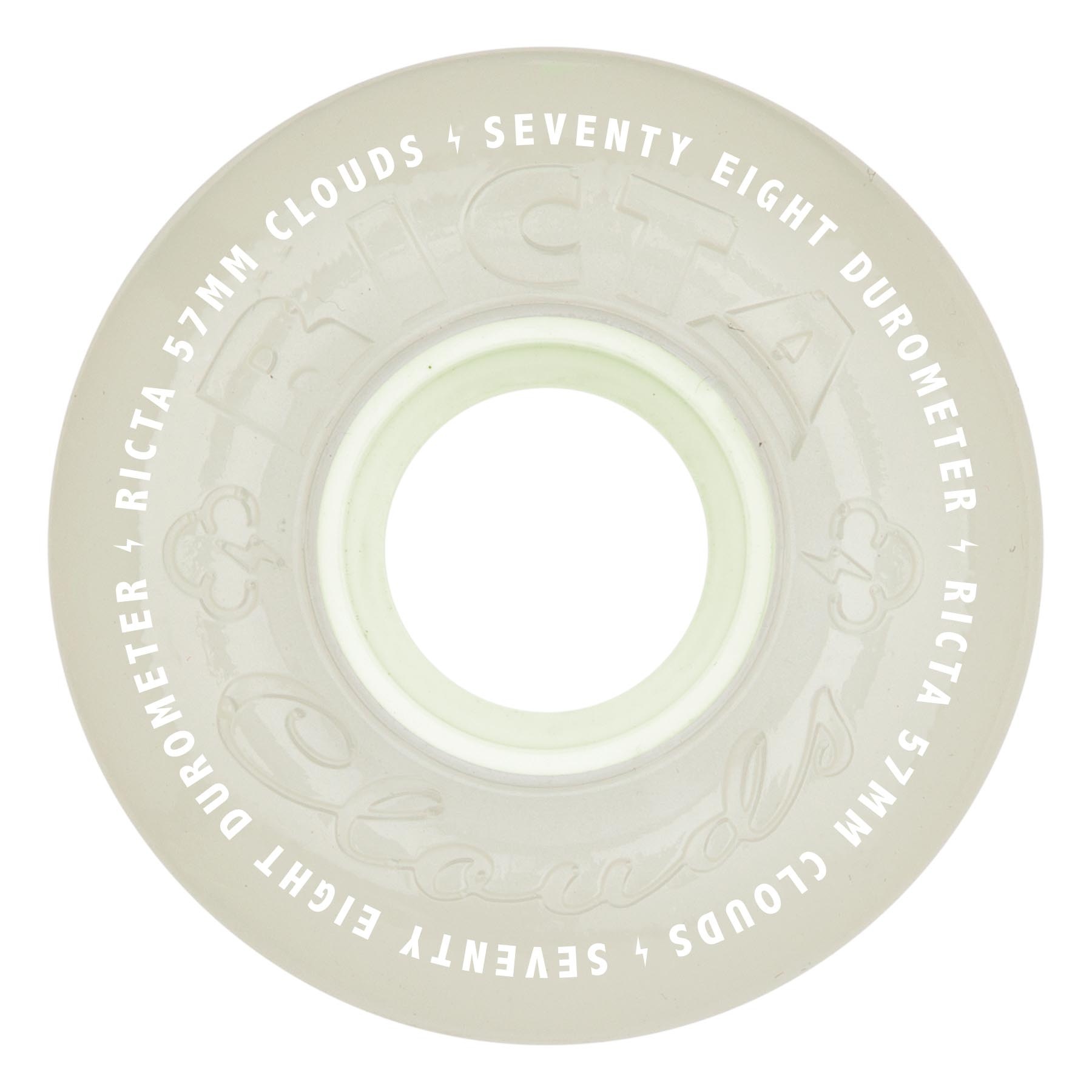 Ricta Clouds Glow In The Dark  Aqua 78a 57mm