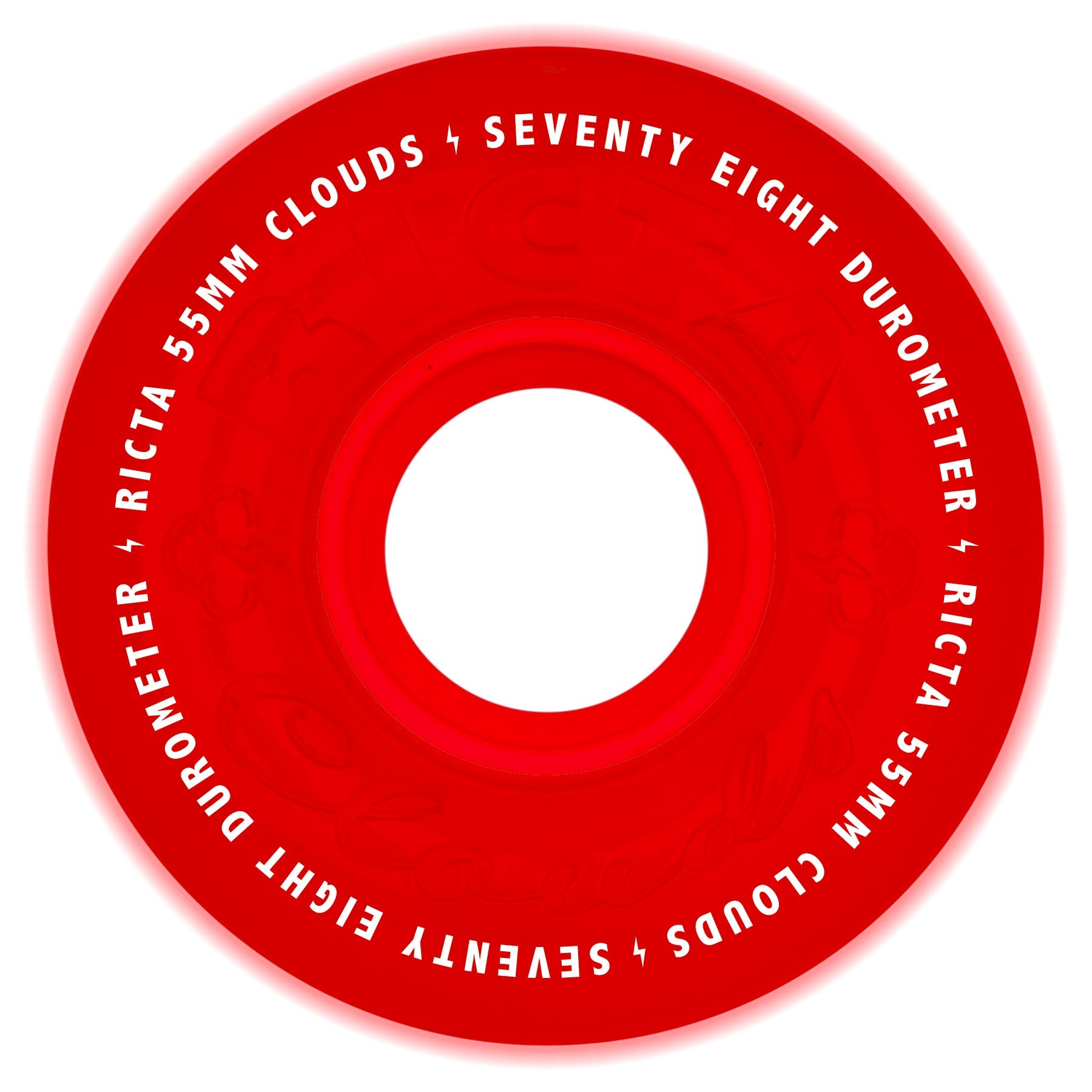 Ricta Clouds Glow In The Dark  Red 78a 55mm