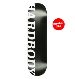 Hardbody Skateboards Hardbody "Brolic" Black/White Logo 8.0