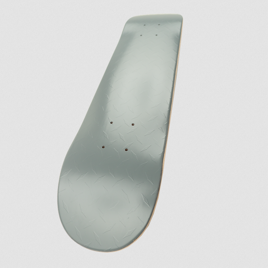 Hardbody Skateboards Mini Diamond Plate Grey 6.75