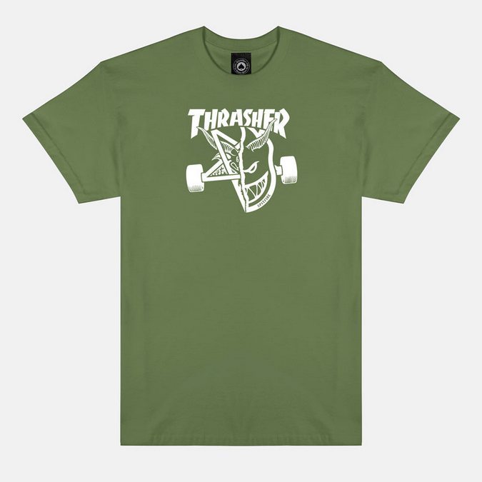 Thrasher Mag. Thrasher x Spitfire Trash & Burn Military Green