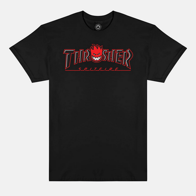 Thrasher Mag. Thrasher x Spitfire Bighead Outline Black