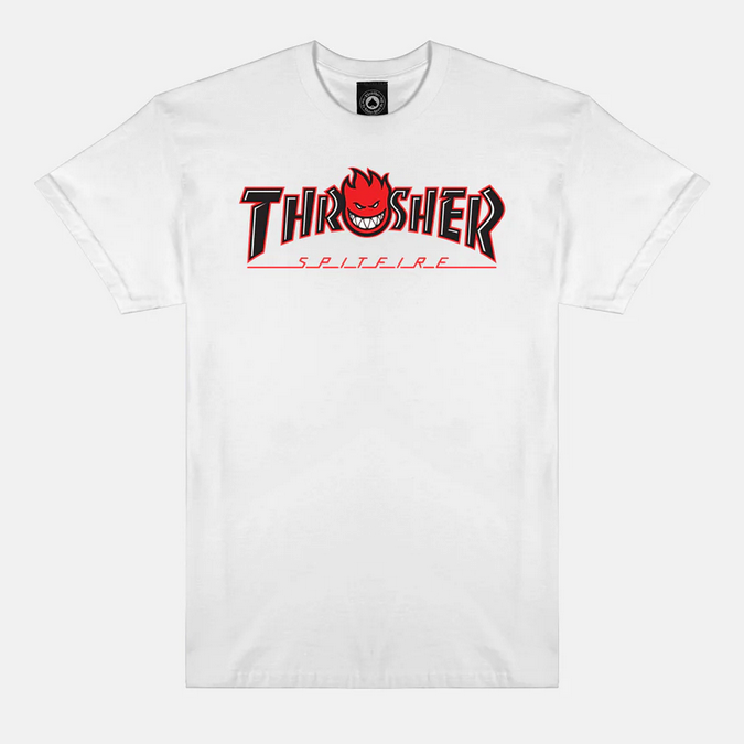 Thrasher Mag. Thrasher x Spitfire Bighead Outline White