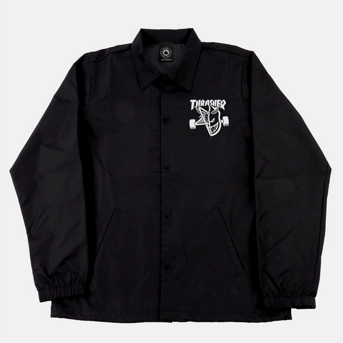 Thrasher Mag. Thrasher x Spitfire Trash & Burn Coach Jacket Black