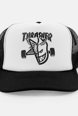 Thrasher Mag. Thrash & Burn Trucker Black/White