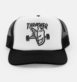 Thrasher Mag. Thrash & Burn Trucker Black/White
