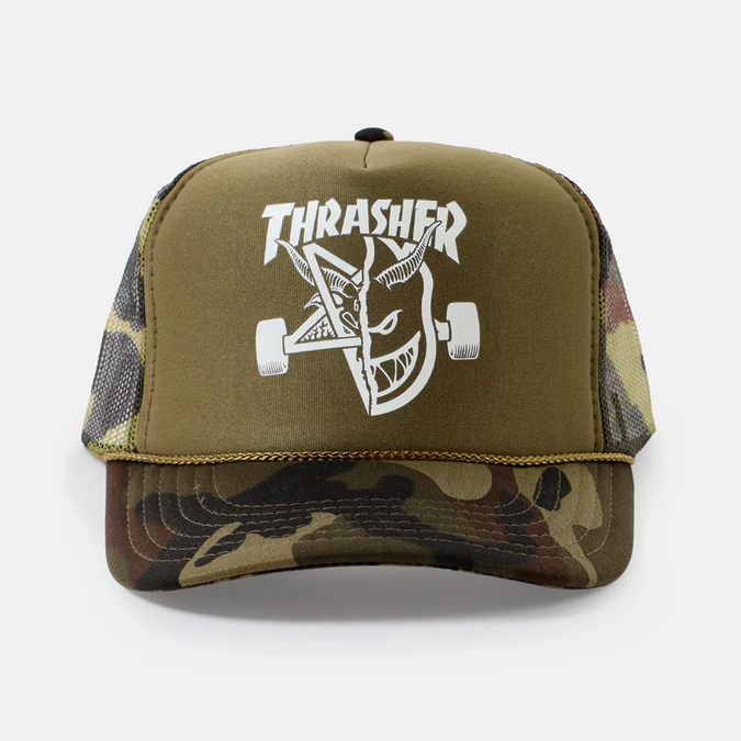 Thrasher Mag. Thrash & Burn Trucker Camo