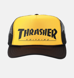 Thrasher Mag. Thrasher x Spitfire Trucker Black/Gold