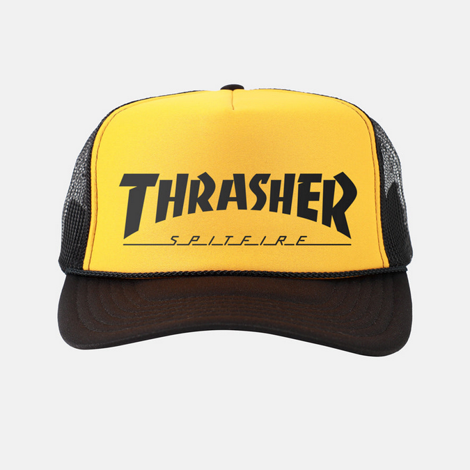 Thrasher Mag. Thrasher x Spitfire Trucker Black/Gold
