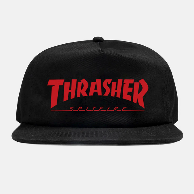Thrasher Mag. Thrasher x Spitfire Snapback Black