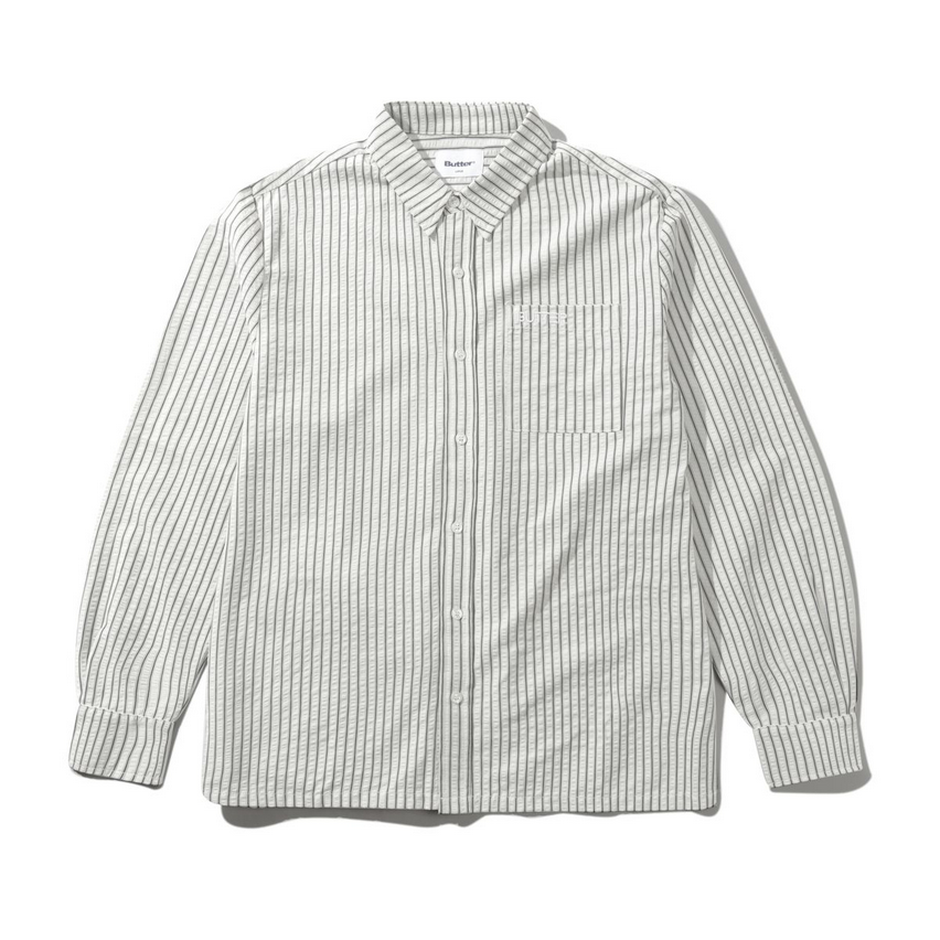 Butter Brand Lines L/S Shirt White