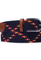 Butter Brand Braided Belt Navy/Red