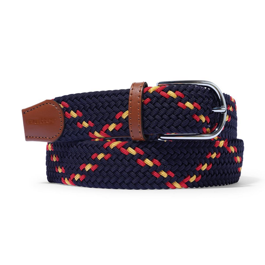 Butter Brand Braided Belt Navy/Red