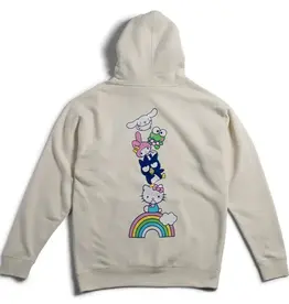 Girl Rainbow Stacked Hoodie Cream