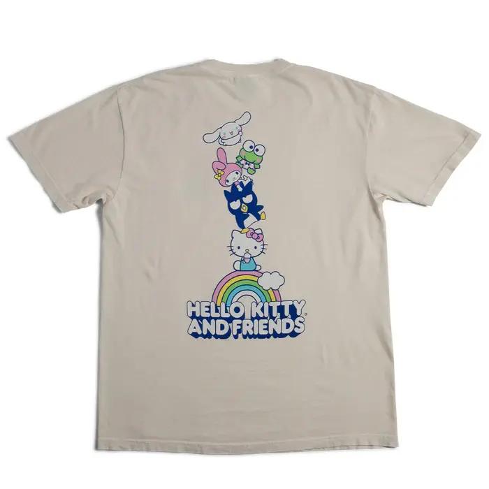 Girl Rainbow Stacked Tee Cream