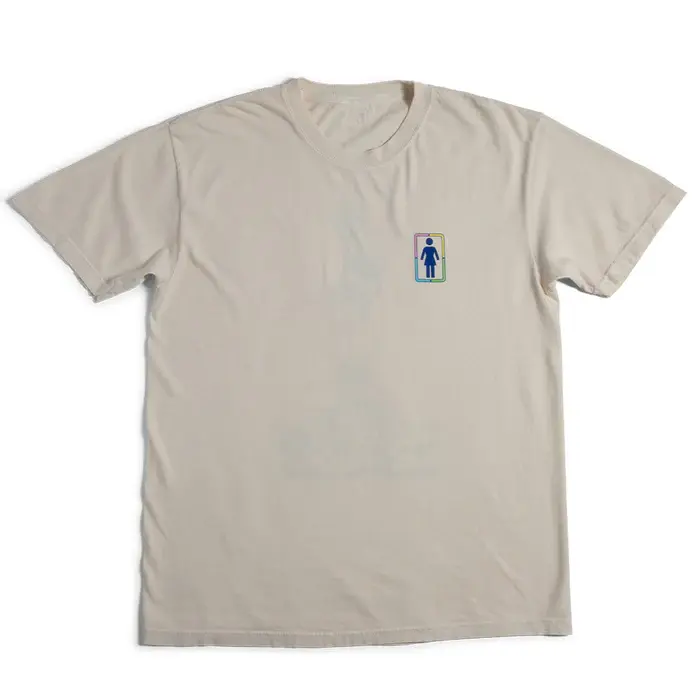 Girl Rainbow Stacked Tee Cream