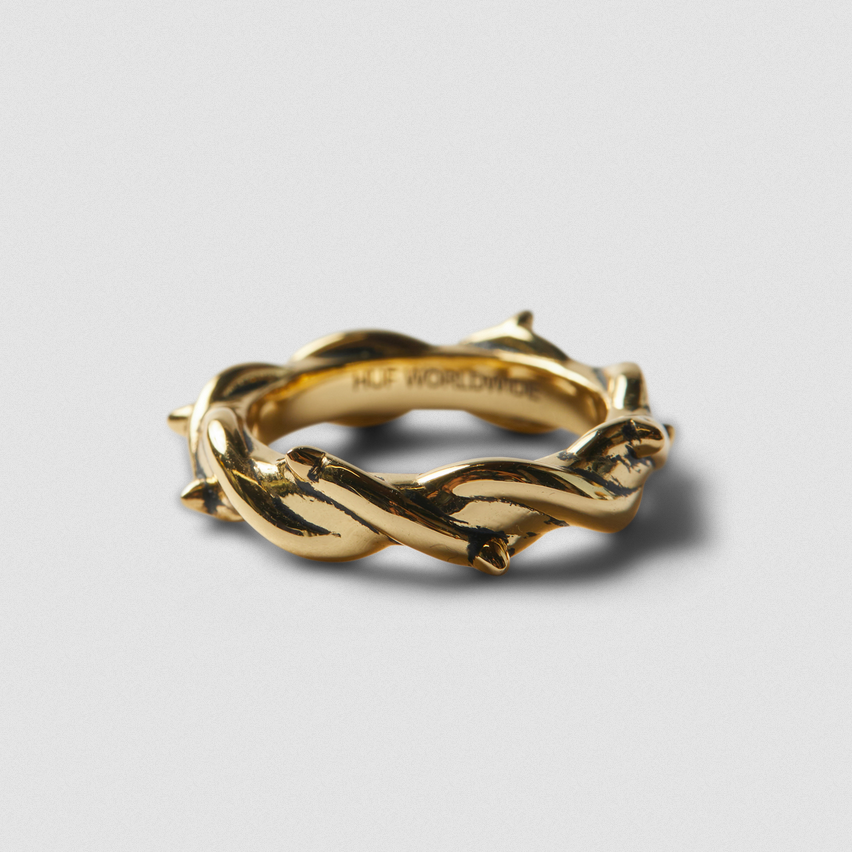 HUF Thorn Ring Gold Size 8
