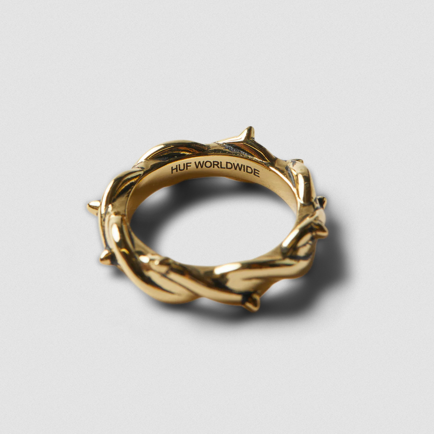 HUF Thorn Ring Gold Size 9